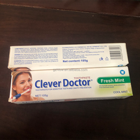 Vente en gros de dentifrice CleverDoctor à la menthe fraîche 105g, nettoie la bouche, protège les gencives, rafraîchit l'haleine, laisse un parfum durable