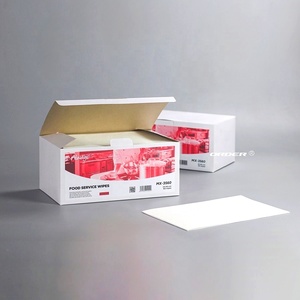 Chiffons d'essuyage pour la restauration, en tissu non tissé, motif ondulé, taille personnalisée, qualité supérieure, 1/4 pli, serviettes de nettoyage - Product Image 5