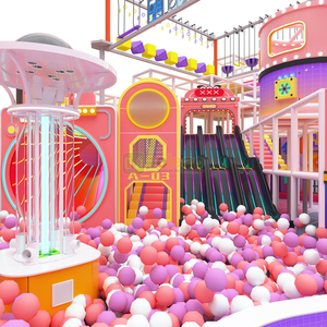 Aoleao Parc de jeux intérieur personnalisé avec parcours d'obstacles, toboggan, mur d'escalade et piscine à balles pour enfants, aire de jeux souple certifiée CE TUV - Product Image 1