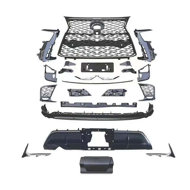 ชุดคิตตัวถังรถ LX600,ชุดกันชนสำหรับ Lexus LX600 F-SPORT อุปกรณ์เสริมรถยนต์อัพเกรดกระจังหน้า LX600