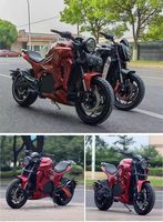 Moto électrique 72V à pneus larges pour adultes, moteur haute puissance 3000W 5000W, batterie au lithium, moto sportive