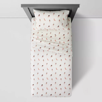 Parures de draps ajustés imprimées en tissu polyester respirant et écologique, avec motif personnalisé OEM, pour toutes les saisons