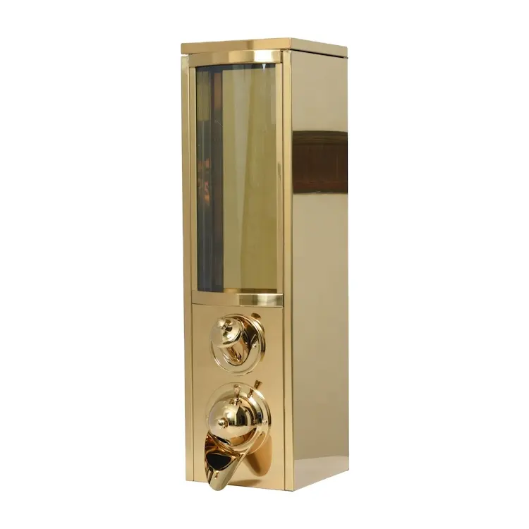 ISO 9001 factory brass ptitanizedlated dispenser dispenser coffee bean metal storage box