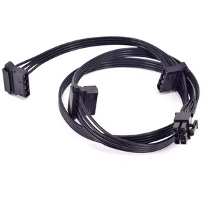 Câble d'alimentation multiport pour blocs d'alimentation modulaires CORSAIR RM1000 RM850 <span class=keywords><strong>RM750</strong></span> RM650 RM550 RM450, adaptateur PCI Express 6 broches vers 3 IDE 4 broches Molex - Product Image 2