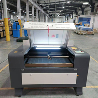 Moteur pas à pas CO2 90*60cm Machine de gravure laser point rouge Pointeur mise au point automatique 60W-150W Contrôleur Ruida inclus bois MDF LAS DST