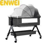Faltbares Tragbares Babybett Schaukelwiege 3-in-1 Multifunktionale Stabile Struktur Sicheres Babybett für Neugeborene Schlafzimmer-Nutzung