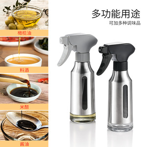 Bouteille pulvérisatrice en acier inoxydable de qualité alimentaire, pulvérisateur d'huile à bouton-poussoir, accessoire de cuisine pour barbecue - Product Image 4