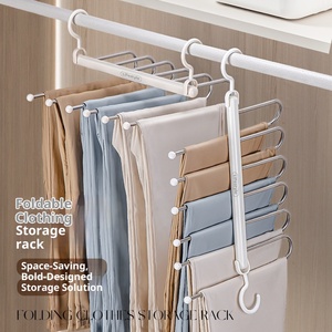 Thép không gỉ hiện đại 6 lớp nhiều hộ gia đình móc áo đậm liền mạch chống trượt quần giá hộ gia đình phòng khách đặc biệt - Product Image 1