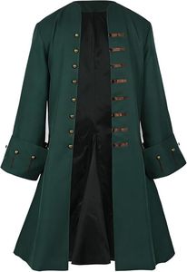 Ecowalson Pirates <span class=keywords><strong>des</strong></span> Caraïbes Renaissance Costume Médiéval Manteau de <span class=keywords><strong>Pirate</strong></span> Adulte Ensemble de Costumes de Scène - Product Image 6