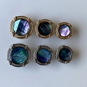 Mới Tùy Chỉnh Thiết Kế Nút Thương Hiệu Khắc Clasp Kit Fastener Đá Quý Tinh Thể Kim Loại Snap Nút - Product Image 3