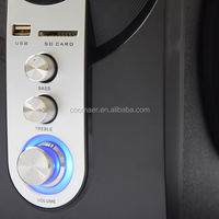 Sistema de Altavoces BT de 2.1 Canales con Pantalla de Reloj y Control Remoto para Uso con Computadora