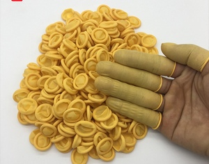 Doigtiers antistatiques jetables à pois pour salle blanche, en latex, pour protection des doigts en esthétique et manucure - Product Image 2