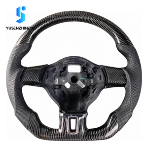 Volante Deportivo de Cuero Personalizado con Fibra de Carbono para VW <span class=keywords><strong>Golf</strong></span> <span class=keywords><strong>MK6</strong></span> GTI GTD R20 Scirocco Jetta <span class=keywords><strong>MK6</strong></span> Passat B7 CC Tiguan 2008-2017 - Product Image 5