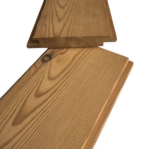 Panneau mural en pin Thermowood imperméable, revêtement en bois brun clair, panneau décoratif moderne pour villa intérieure et extérieure - Product Image 3