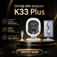 Analyseur de peau portable avec écran de 20,5 pouces, machine d'analyse de la peau 3D, analyse de la peau Bitmoji, machine d'analyse de la peau K33 Plus, scanner facial complet
