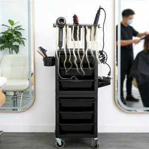 Carrito Rodante para Salón con Soporte para Extensiones de Cabello, Carrito Organizador Profesional para Peluquería y Salón de Belleza - Product Image 3