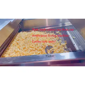Factory Price Potato Banana Chips Peanut Cashew Fried Food Frying Machine With Double Layer Conveyor Belt