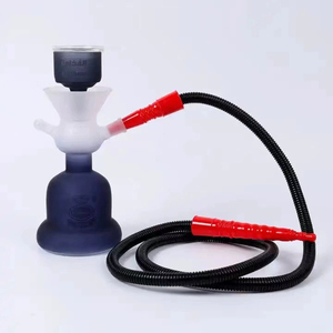 Exquisito Set de Shisha de Vidrio Moderno con Técnica Esmerilada, Duradero, Ecológico, <span class=keywords><strong>2</strong></span> Mangueras, Embalaje en Caja de Regalo, Soplado a <span class=keywords><strong>Mano</strong></span> - Product Image 5