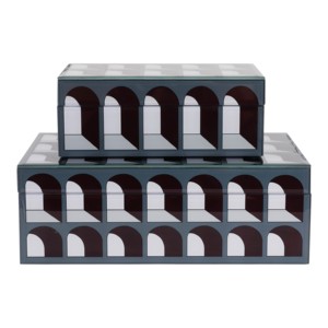 Rectangular Decorative Storage <b>Box</b> Glass Wood <b>Keepsake</b> <b>Box</b> With Lid Home Organizer Decorative <b>Box</b> Set - Product Image 2