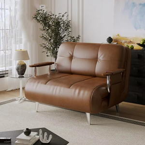 <span class=keywords><strong>Canapé</strong></span>-lit pliable minimaliste moderne avec cadre métallique pour petit appartement, salon, balcon – Lit télescopique simple ou double à double usage - Product Image 2