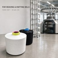 Chaussettes de qualité supérieure 2025 en fil DTY pour tricot et tissage, polyester plat argenté 150d/36f, certifié OEKO-TEX BARMAG