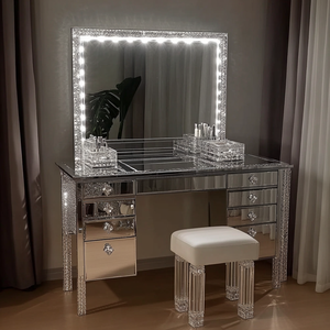 Espejo de Maquillaje LED Moderno con Luces, para Mesa de Vanidad, para Dormitorio y Sala de Estar, Material de Madera, Superventas - Product Image 6