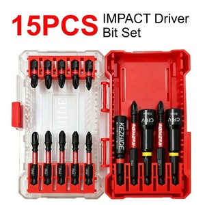 KeZHiDe Impact <b>Screwdriver</b> <b>Bit</b> <b>Set</b> 15-Piece Crv Steel Hex Shank Magnetic Anti-Slip For Electric Driver - Product Image 2
