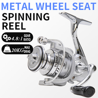 Accessoire de pêche en eau douce et en eau salée, Pesca, série 1000~7000, rapport de transmission 5.2:1, résistance maximale de 16 kg, bobine en métal, moulinet de pêche spinning