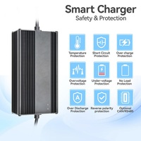 Cargador de Batería de Aluminio SCP OTP de 280W, 48V/5A, 60V/4A, 72V/3A para Bicicletas Eléctricas, Montacargas, Fregadoras de Pisos y Más
