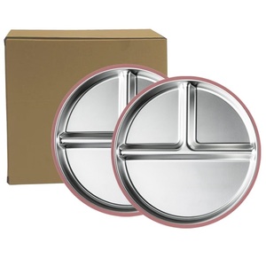 Baby Drum Plate and Utensil Set Stainless Steel Silicone <b>Suction</b> Base BPA Free Toddlers - Product Image 5