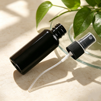 Bouteilles pulvérisatrices fines en PET noir, rechargeables, vides, en plastique, pour cosmétiques, soins de la peau, parfums et stockage de liquides