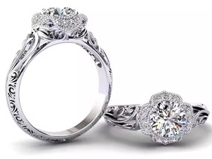 1CTW ชุดเพชรโมอิสซาไนต์แท้ VVS แหวนหมั้นเงิน925แพลทินัมแหวนแต่งงานเป็นของขวัญสำหรับผู้หญิง - Product Image 3