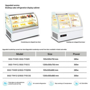 <span class=keywords><strong>Prix</strong></span> de comptoir droit d'armoire incurvée amélioré de qualité professionnelle pour réfrigérateur d'affichage de gâteau avec conception d'entrée avant - Product Image 2