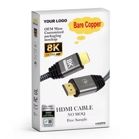 Nuevo Cable 8K 2.1 Ultra HD de Par Trenzado de PVC de Alta Velocidad, Conector Macho-Macho 7680P para Monitor/Reproductor de DVD