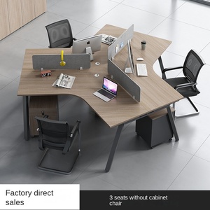 Đơn giản hiện đại hiện đại rắn gỗ máy tính trạm văn phòng bàn Ghế kết hợp nhân viên sáng tạo hình dạng đặc biệt chủ thẻ bàn 35/6 - Product Image 6