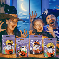 Nouveaux sacs d'emballage cadeau pour Halloween, sacs pour bonbons, biscuits, chips et snacks, sacs d'emballage alimentaire à motif citrouille