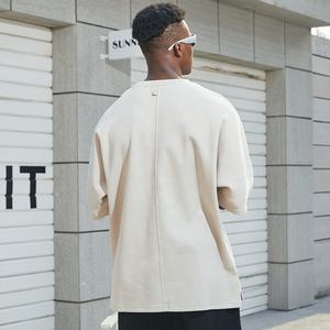 T-shirt à manches tombantes de haute qualité pour hommes T-shirt ample de luxe à épaules tombantes Logo personnalisé T-shirt surdimensionné - Product Image 2