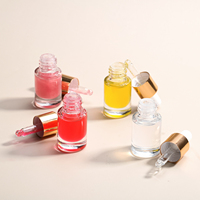 Huile à lèvres P250 Marque Privée Lissante Hydratante 4 Saveurs Fruitées Fini Non Collant Vitamine E Flacon Compte-gouttes Logo Personnalisé Maquillage