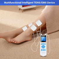 AsTec Nouvelle Arrivée 4 Canaux Portable Rechargeable Ems Tens Unité 10 Modes Électrique Pulse Masseur Corps Soulagement De La Douleur Machine