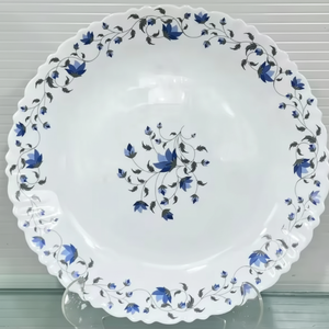 Vente chaude Plaque plate en céramique opale blanche Four à micro-ondes Sûr Grand choix pour servir des repas et des desserts de l'Inde - Product Image 1