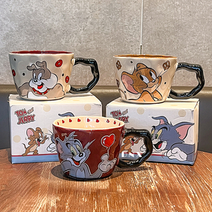 Tom and Jerry <strong>Drinkware</strong> 530ml Children's Cup Cute Ceramic Mug with Handgrip and Gift Box for Gifting and Home Use - Product Image 6