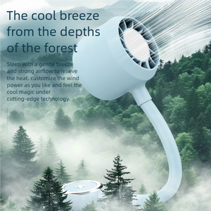 Ventilateur magnétique portable à faible bruit avec lumière nocturne, tuyau flexible, moteur sans balais, refroidissement puissant, idéal pour téléphone - Product Image 5