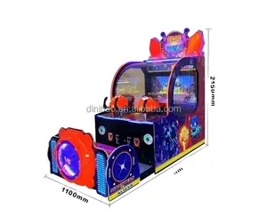 Muntautomaat Loterij Ticket Verlossing Arcade Game Machine Monsters Vs Aliens Schieten Bal Machine Voor Amusement