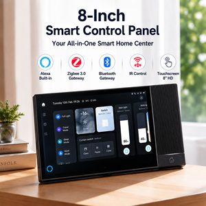 Panneau de commande tactile intelligent WiFi Zigbee Android 11 <span class=keywords><strong>Tuya</strong></span> 8 pouces avec écran tactile IPS et commande vocale Alexa pour hôtel et usage domestique - Product Image 3