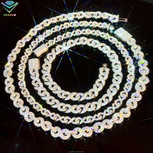 <span class=keywords><strong>Cadena</strong></span> Cubana <span class=keywords><strong>de</strong></span> Moissanita Fashion Infinity Link <span class=keywords><strong>de</strong></span> 9mm <span class=keywords><strong>de</strong></span> Ancho, <span class=keywords><strong>Cadena</strong></span> <span class=keywords><strong>de</strong></span> Plata Sólida 925, Collar Hip Hop, <span class=keywords><strong>Cadena</strong></span> Cubana <span class=keywords><strong>de</strong></span> Moissanita VVS - Product Image 2
