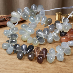 Natural Multi Color Moonstone Teardrop Cut <b>Large</b> Loose <b>Beads</b> Gemstones Gopika Third Party Certified Wholesale Fine Gems - Product Image 4