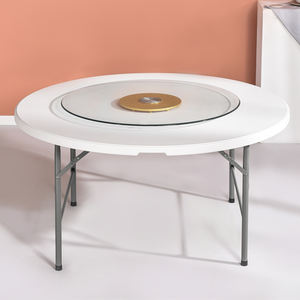 Grande <span class=keywords><strong>table</strong></span> à manger pliable d'extérieur au design moderne avec combinaison de chaises à plateau tournant Design simple pour le salon à usage domestique - Product Image 4