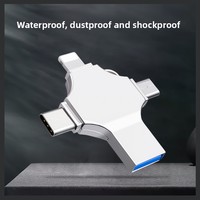 Chiavetta USB Multifunzione in Metallo per Telefono, Tipo-C ad Alta Velocità per Computer, Quattro-in-uno Compatibile 64/128GB, Nuovo Prodotto all'Ingrosso