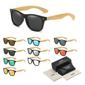 <span class=keywords><strong>Occhiali</strong></span> da <span class=keywords><strong>Sole</strong></span> Classici 100% UV per <span class=keywords><strong>Donna</strong></span> e Uomo, Lenti Polarizzate in Legno di Bambù con Logo Personalizzato - Product Image 2