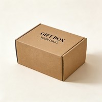Boîte en carton ondulé mat avec logo personnalisé, boîte d'expédition en carton recyclable, boîte d'emballage en papier kraft pour les petites entreprises